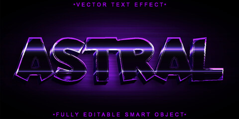 Dark Purple Astral Vector Fully Editable Smart Object Text Effect