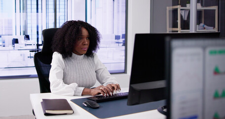 African American Business Data Analyst Woman