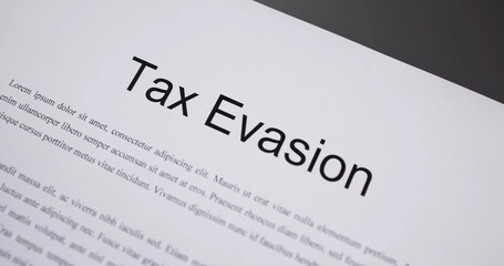 Obraz premium Tax Evasion Crime. Offshore Business