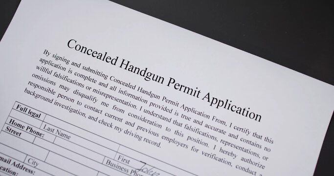 Firearm Weapon Carry Permit. Gun Law