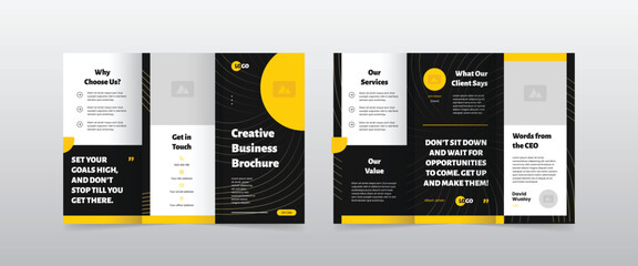 A4 business trifold brochure design