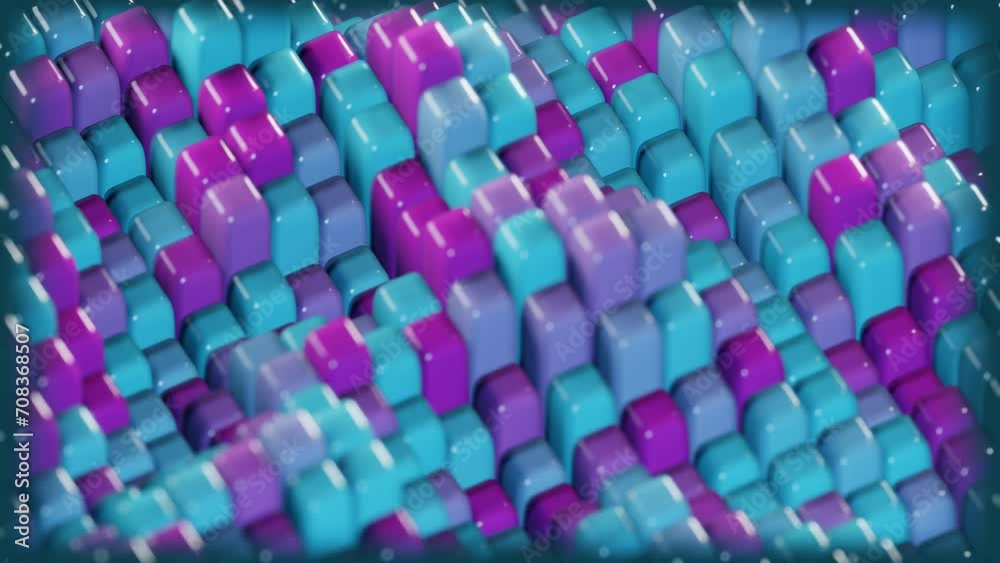 Poster an interpretation of quantum fluctuations, depicted as a dynamic, ever-changing 3d terrain.