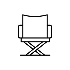 Director chair outline icons, minimalist vector illustration ,simple transparent graphic element .Isolated on white background