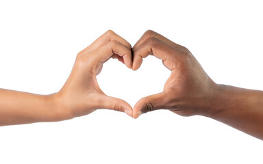 hands forming a heart shape - isolated on transparent backgroun