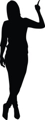 Woman silhouette pose full body illustration in vector