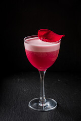 red cocktail for Valentine's Day
