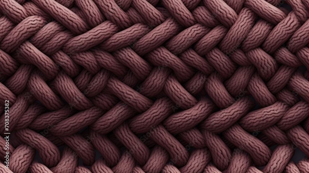 Poster Knitted and intertwined texture of yarn. Generative AI