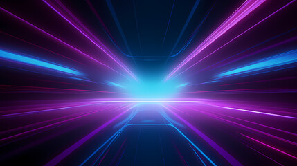 Obraz premium Abstract geometric background, technological lines background and light effects, 3D rendering