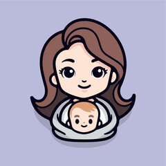 Obraz premium cut smiley mother holding a baby