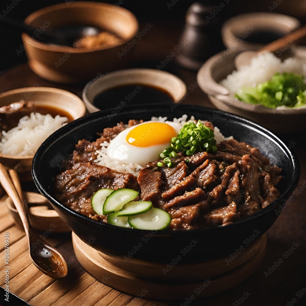 Wall mural Korean Bulgogi Pork Rice - 1