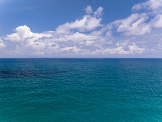 Obraz premium Beautiful ocean in summer day nature seascape view at open sea in summer season,Nature Environment and Travel background,Amazing sea ocean background