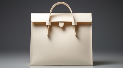 Rectangular White Paper Bag Generative AI