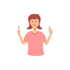 people doing dental work in pink clothes portrait