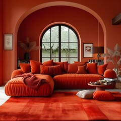 modern living room with sofa