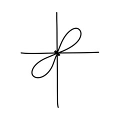 Hand drawn rope knots