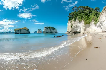 Foto op Plexiglas Panoramic image of Cathedral Cove beach in summer © UC