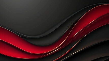 デザイン用のスペースを持つ黒赤のモダンな抽象的な背景GenerativeAI