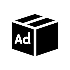 Advertising on packaging icon