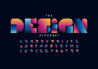 Vector of stylized modern font and alphabet © Vectoran