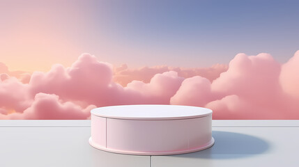 Podium, booth, stage, product background for displaying products, 3D rendering