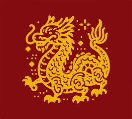 Chinese Dragon New Year vector graphic asset