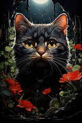 A Cat, Cartoon, Generative AI