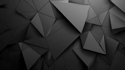 Tuinposter モダンな黒白い抽象的な背景GenerativeAI © enopi