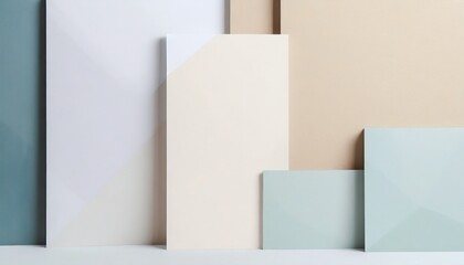 minimalist aesthetic design, simple, 3d paper background