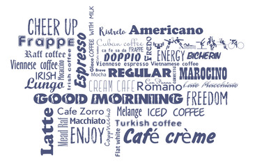 Obraz premium Cafe menu. Flat style. Text decoration for cafes and restaurants.