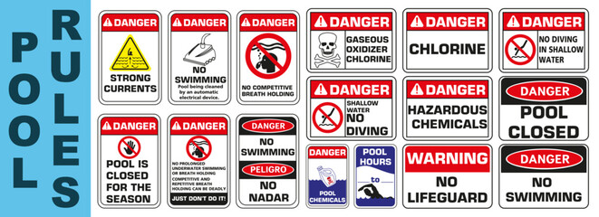 Swimming pool safety inspectors guide, rules of conduct and instructions.