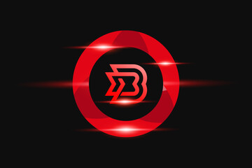 BB Red logo Design. Vector logo design for business.