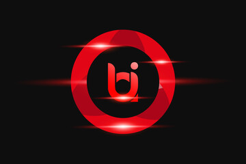 BI Red logo Design. Vector logo design for business.