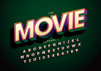 Vector of stylized modern font and alphabet © Vectoran