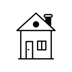 house icon with white background vector stock illustration