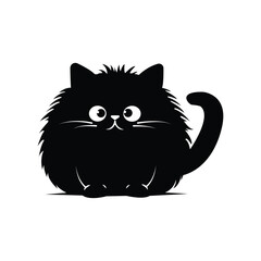 Fluffy Black Cat