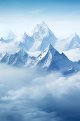 Photo sur Aluminium brossé Himalaya himalayas mountain, ice mountain, cartoon background, generative ai