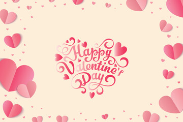 Valentine's Day background, Happy Valentine's Day banner