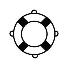 lifebouy icon with white background vector stock illustration