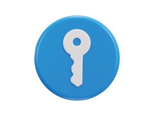 key icon with blue circle button icon vector illustration