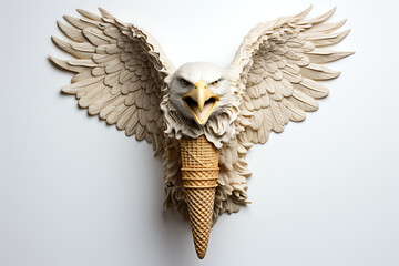 Majestic Eagle Ice Cream Art