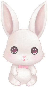 rabbit kawaii cartoon character