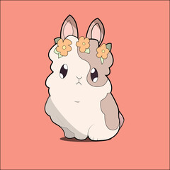 Cute hamster animal flat vector illustrator