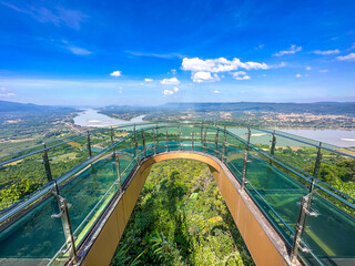 Skywalk Wat Pha Tak Suea in Nong Khai, Thailand
