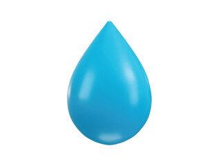 water drop icon 3d rendering vector illustration