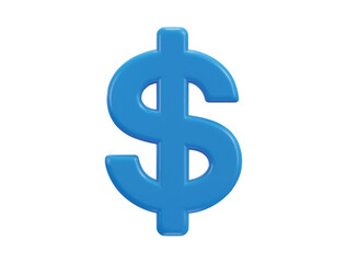 dollar icon 3d rendering vector illustration