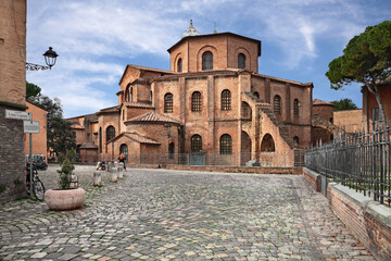 Ravenna, Emilia Romagna, Italy: the ancient Basilica of San Vitale - 708398171