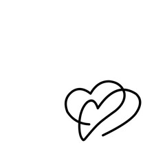 Heart flourish line art