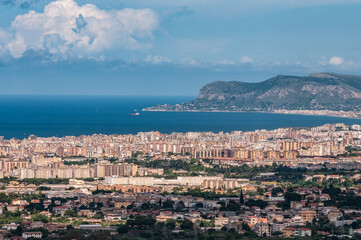 The City Of Palermo, In Italy, Viewed From The City Of Monreale, In The Mountain