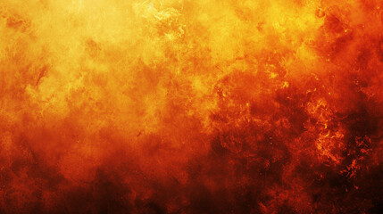 黄色の焼けたオレンジと赤の炎、デザインの金茶色黒の抽象的な背景GenerativeAI