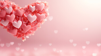  Valentine pink background with hearts